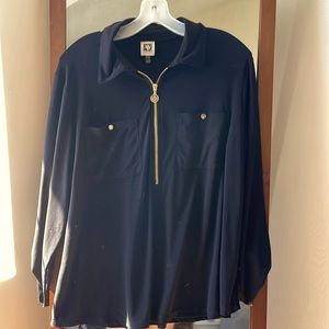 Silk black dress shirt